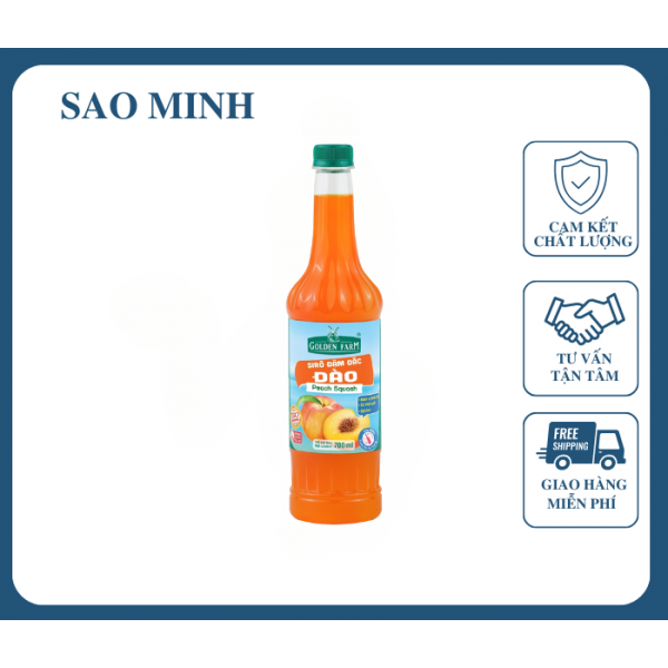 Syrup Golden farm Đậm Đặc Đào 700ml